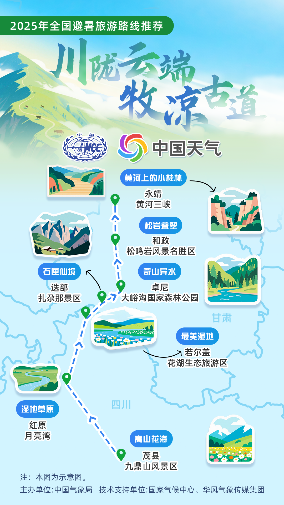 暑期出游必看！中国气象局发布16条全国暑期避暑旅游路线