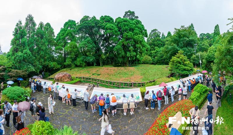 中美青少年共绘《鼓岭缘·和平之约》 中美青少年共绘《鼓岭缘·和平之约》