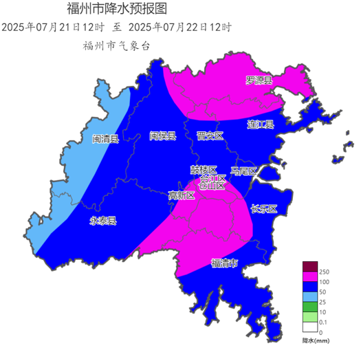 注意！今天福州部分乡镇有暴雨到大暴雨