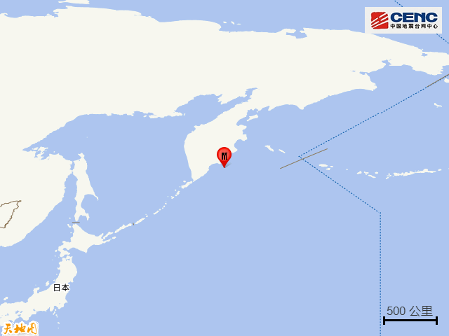 堪察加东岸远海突发5.7级地震