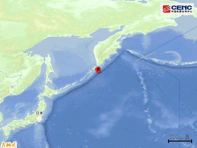 千岛群岛以东海域发生6.2级地震