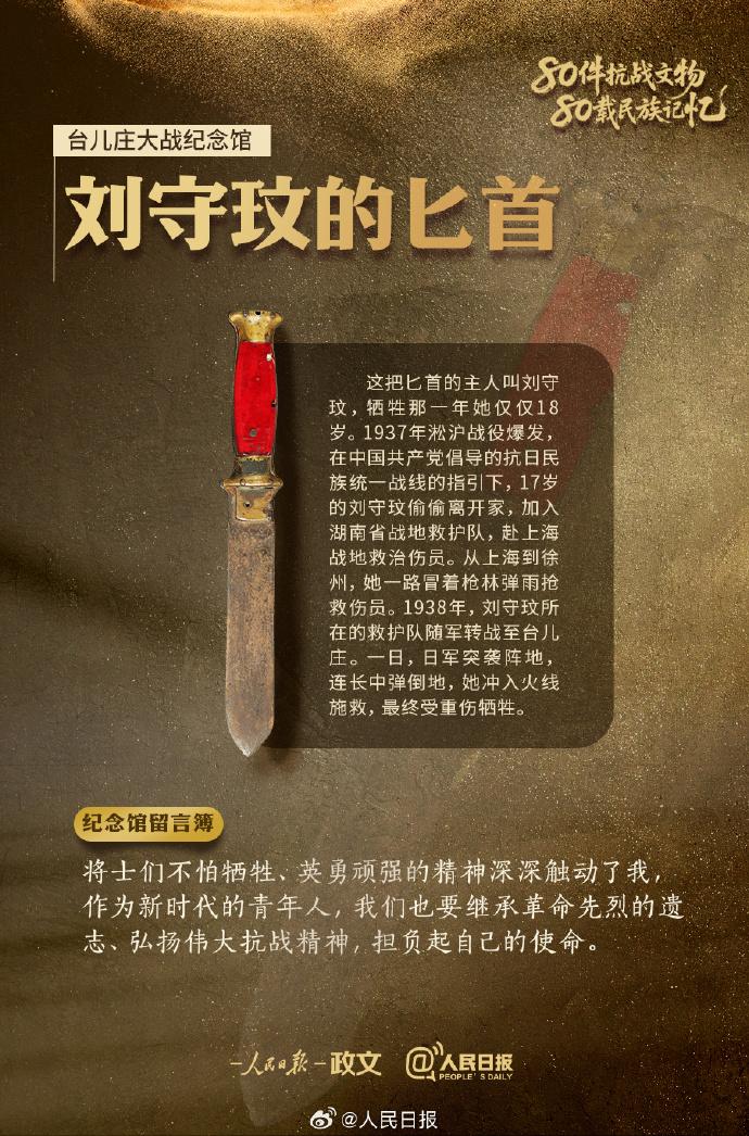 铭记！9件抗战文物见证血性抗争