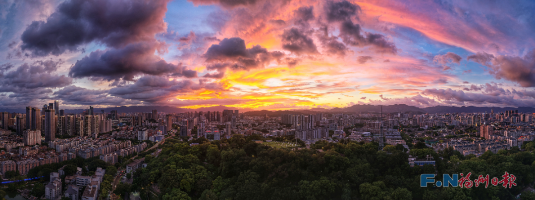 福州绝美晚霞上线！朋友圈刷屏！