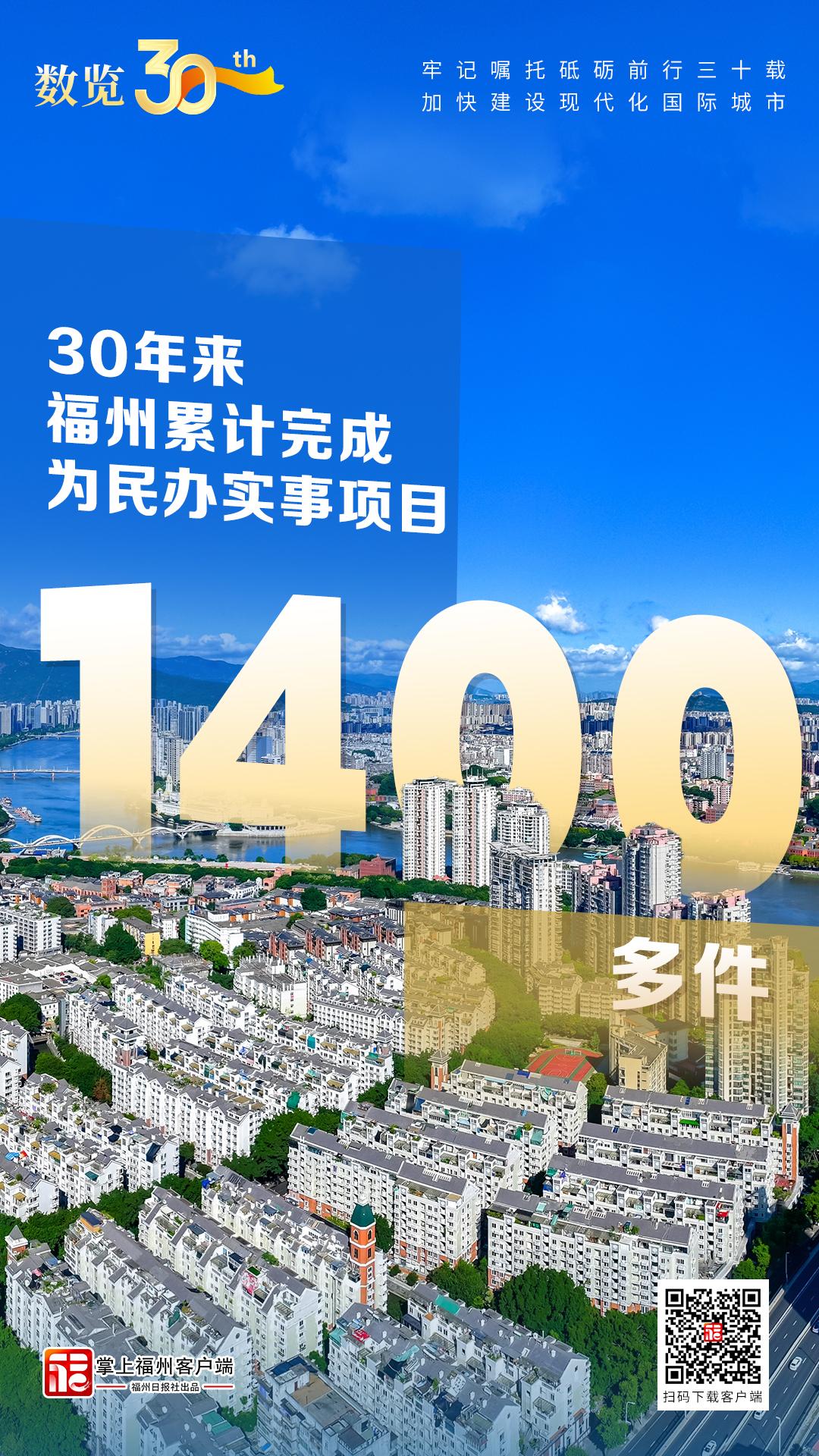数览30年｜30年来福州累计完成为民办实事项目1400多件