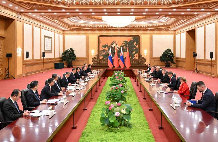 习近平会见斯洛伐克总理菲佐