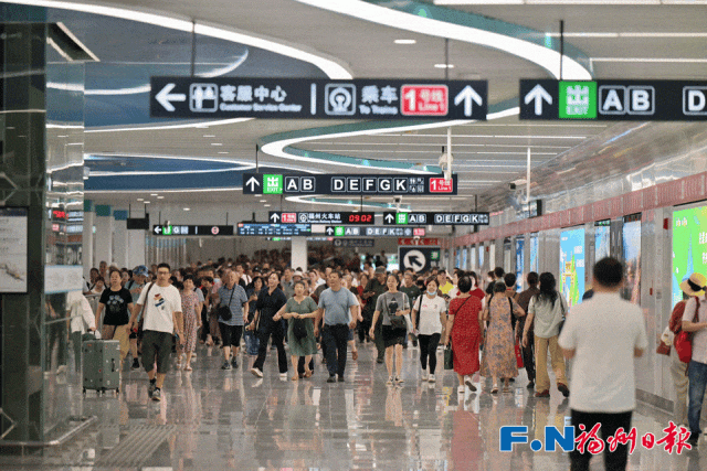 人潮涌动！福州滨海快线发车！名场面来了→