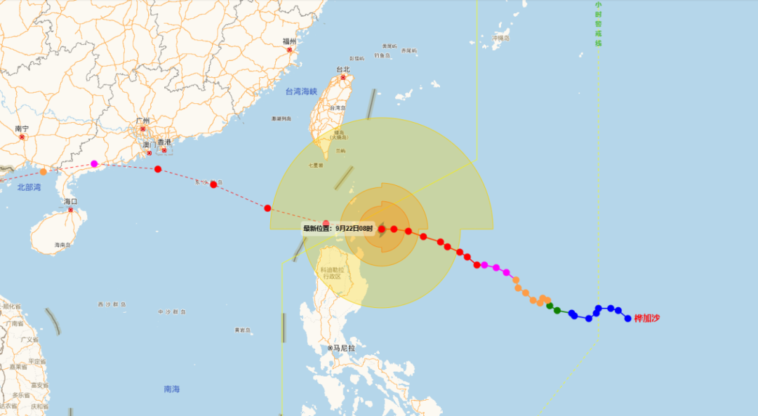 福州预警升级！超强台风“桦加沙”即将进入24小时警戒线！最新路径→