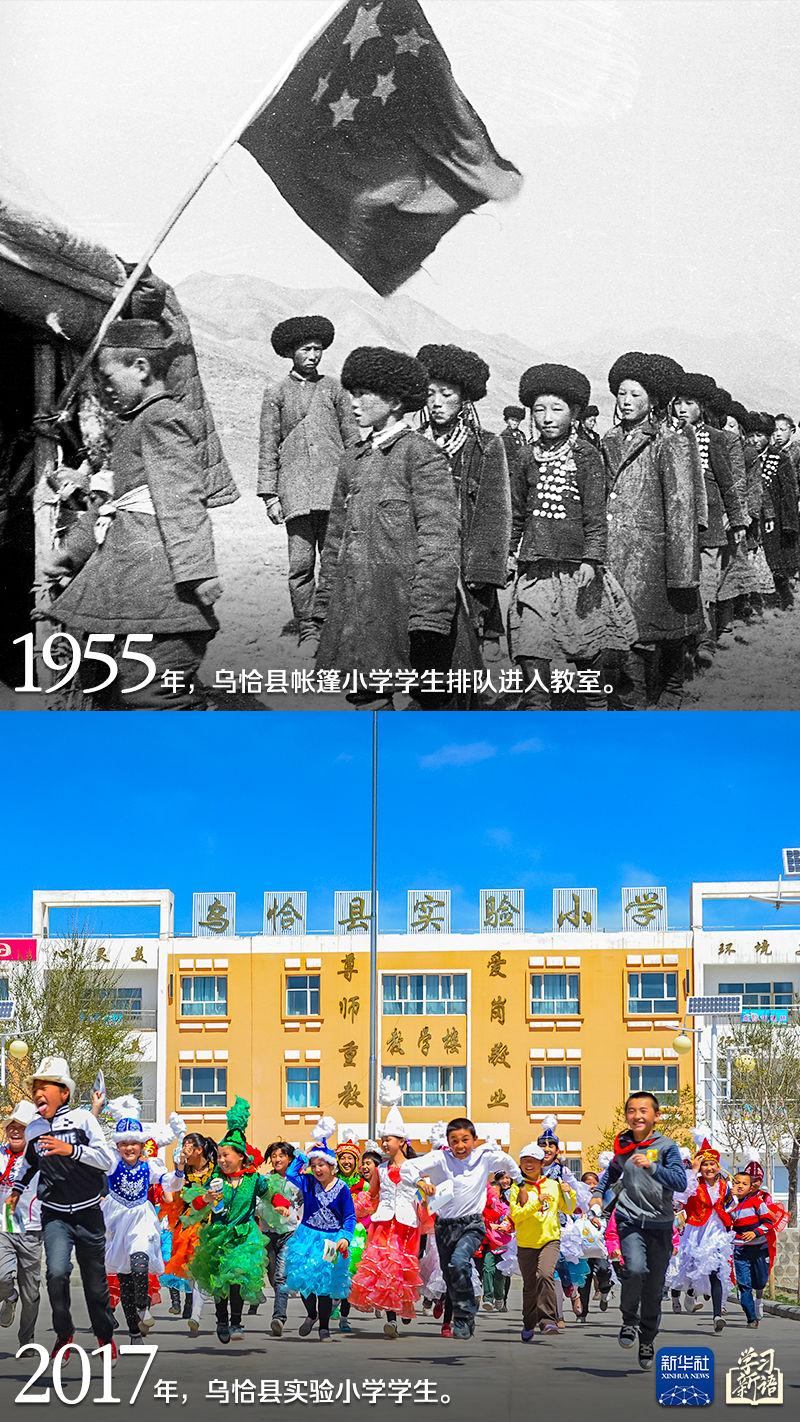 学习新语|跟着总书记感受新疆70年的沧桑巨变 学习新语|跟着总书记感受新疆70年的沧桑巨变