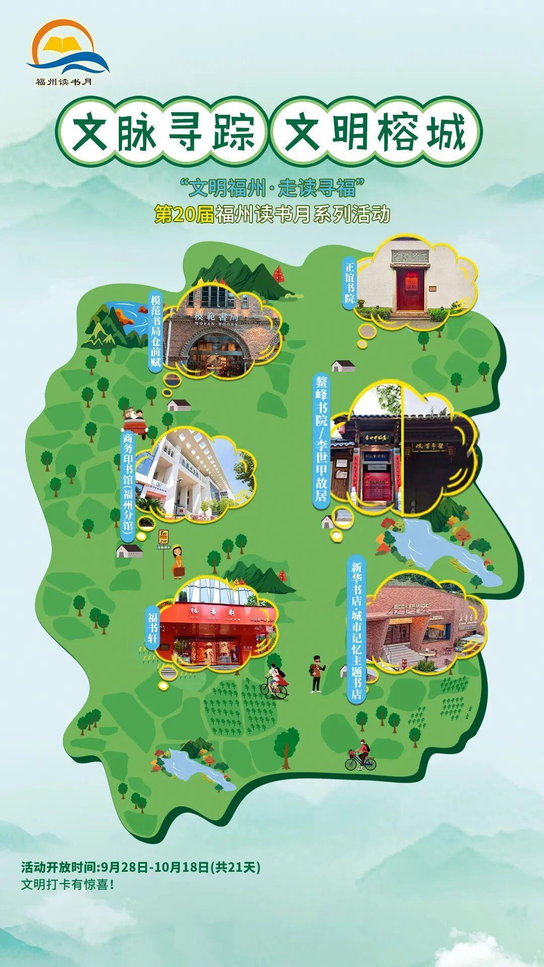 打卡有礼！福州“走读寻福”打卡地图来了！
