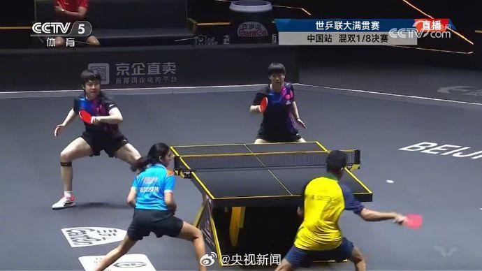 WTT中国大满贯：王楚钦/孙颖莎3-1逆转 晋级混双八强