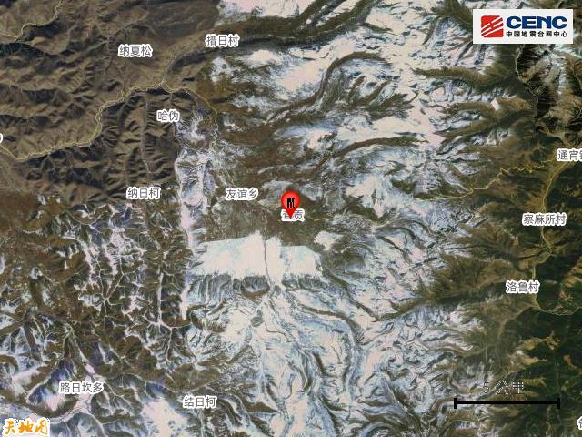 四川甘孜发生5.4级地震