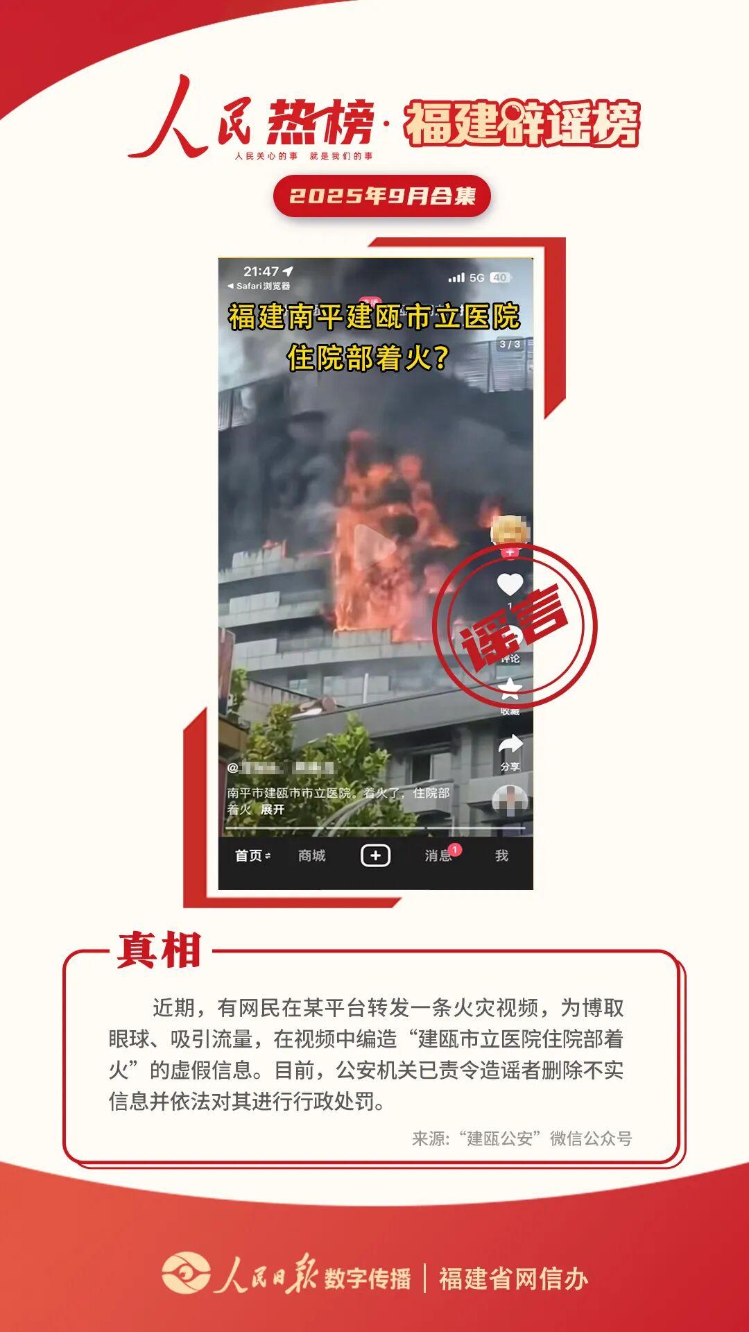 福建辟谣榜9月合集
