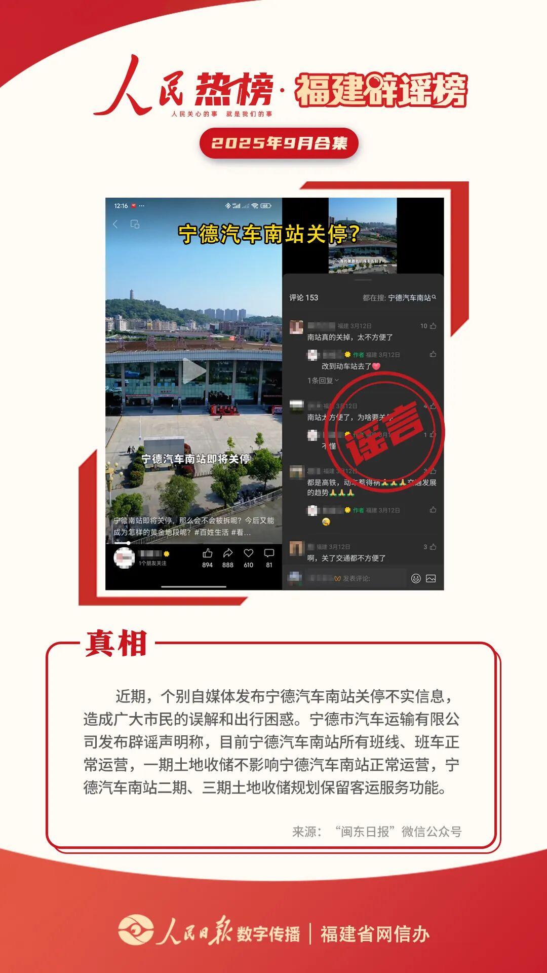 福建辟谣榜9月合集