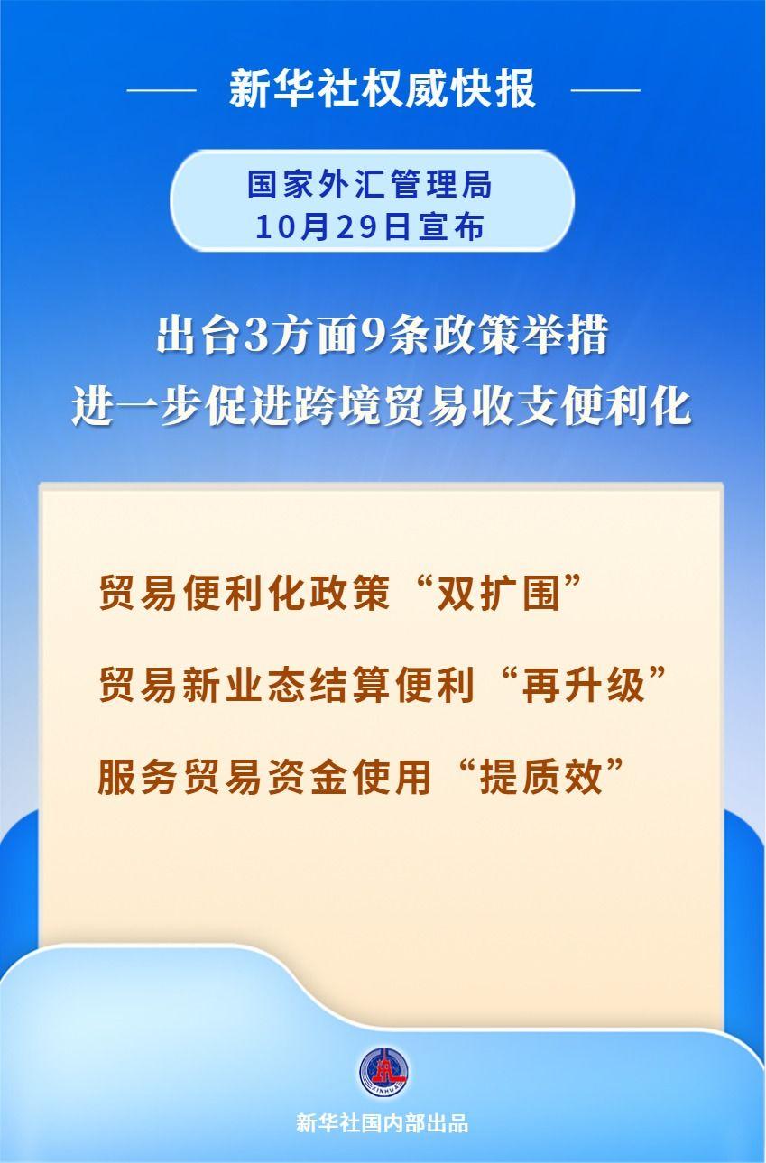国家外汇局推出3方面9条政策措施服务跨境贸易