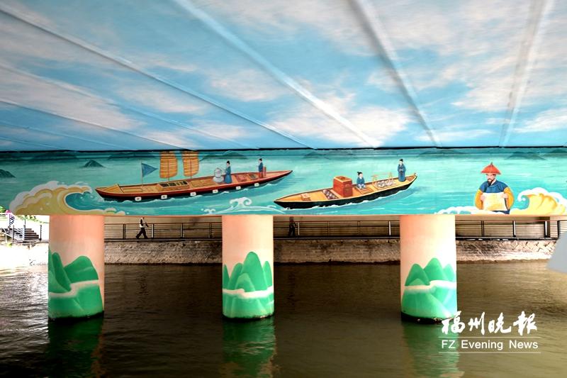 晋安河—光明港航线变身艺术长廊 24幅彩绘“桥画”扮靓“水上福道”