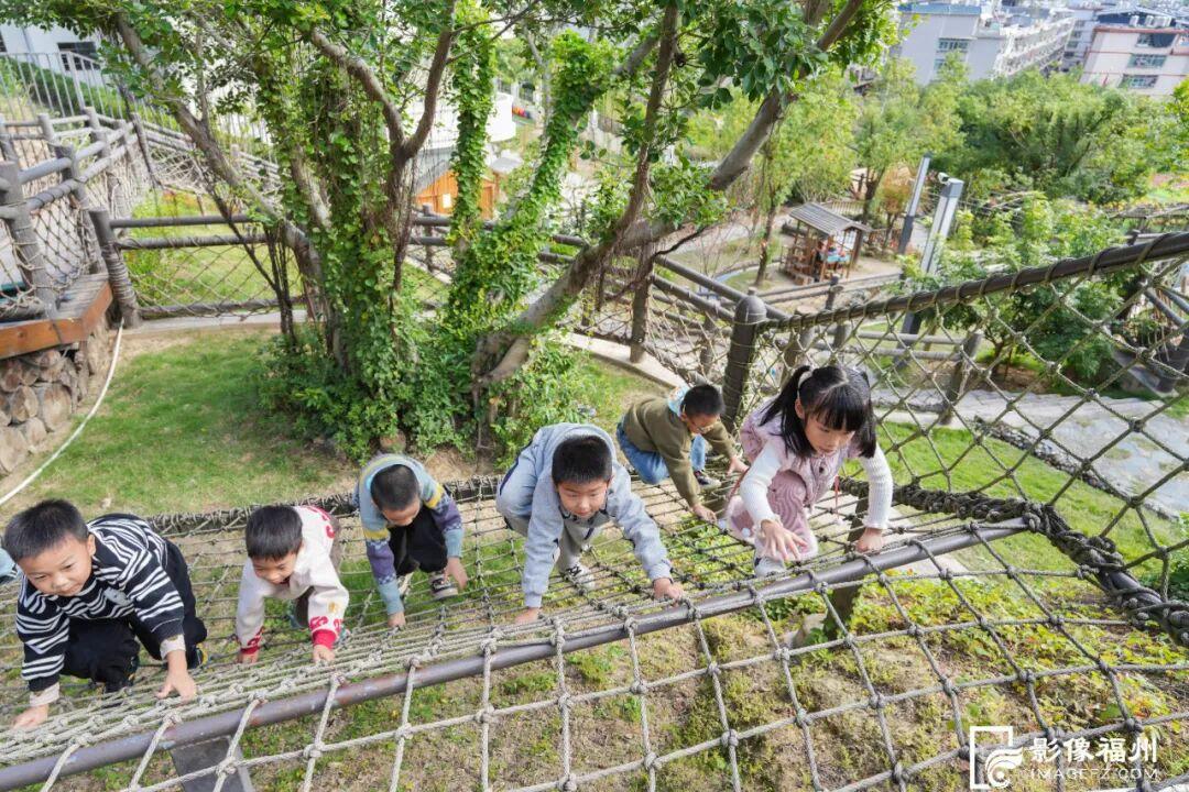 太好玩！福州这个幼儿园有座“花果山”