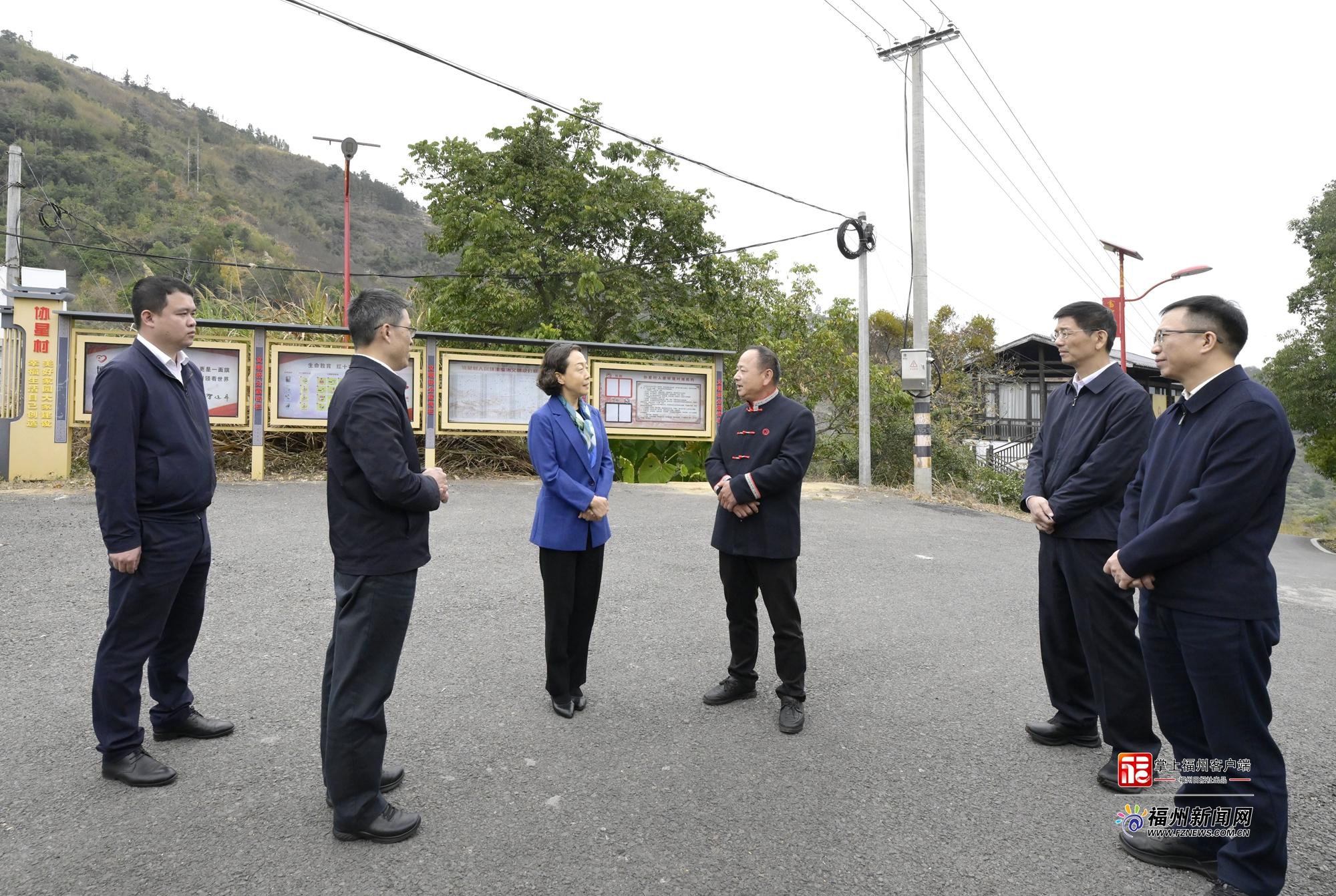 郭宁宁在永泰县坵演村协星村调研