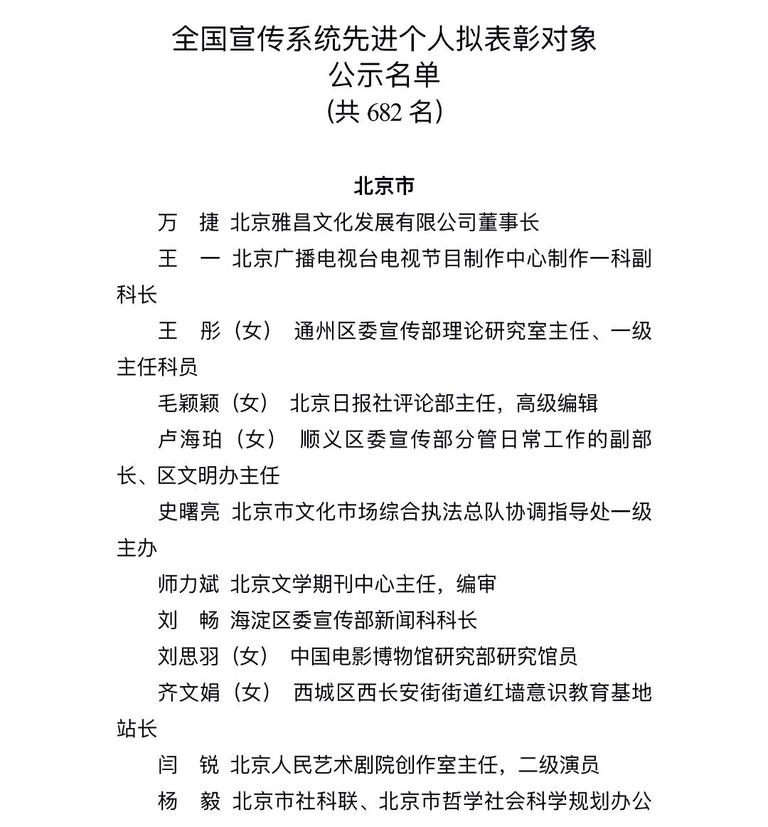 今起公示！福建6个集体、15名个人拟获全国先进表彰