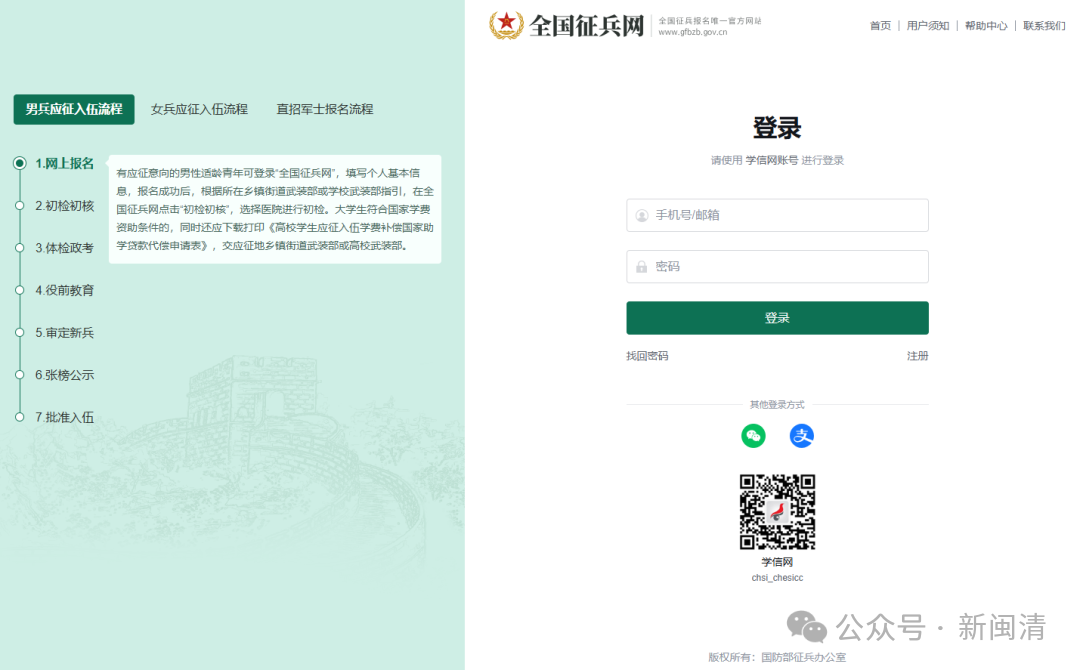 2026年闽清县兵役登记公告 2026年闽清县兵役登记公告