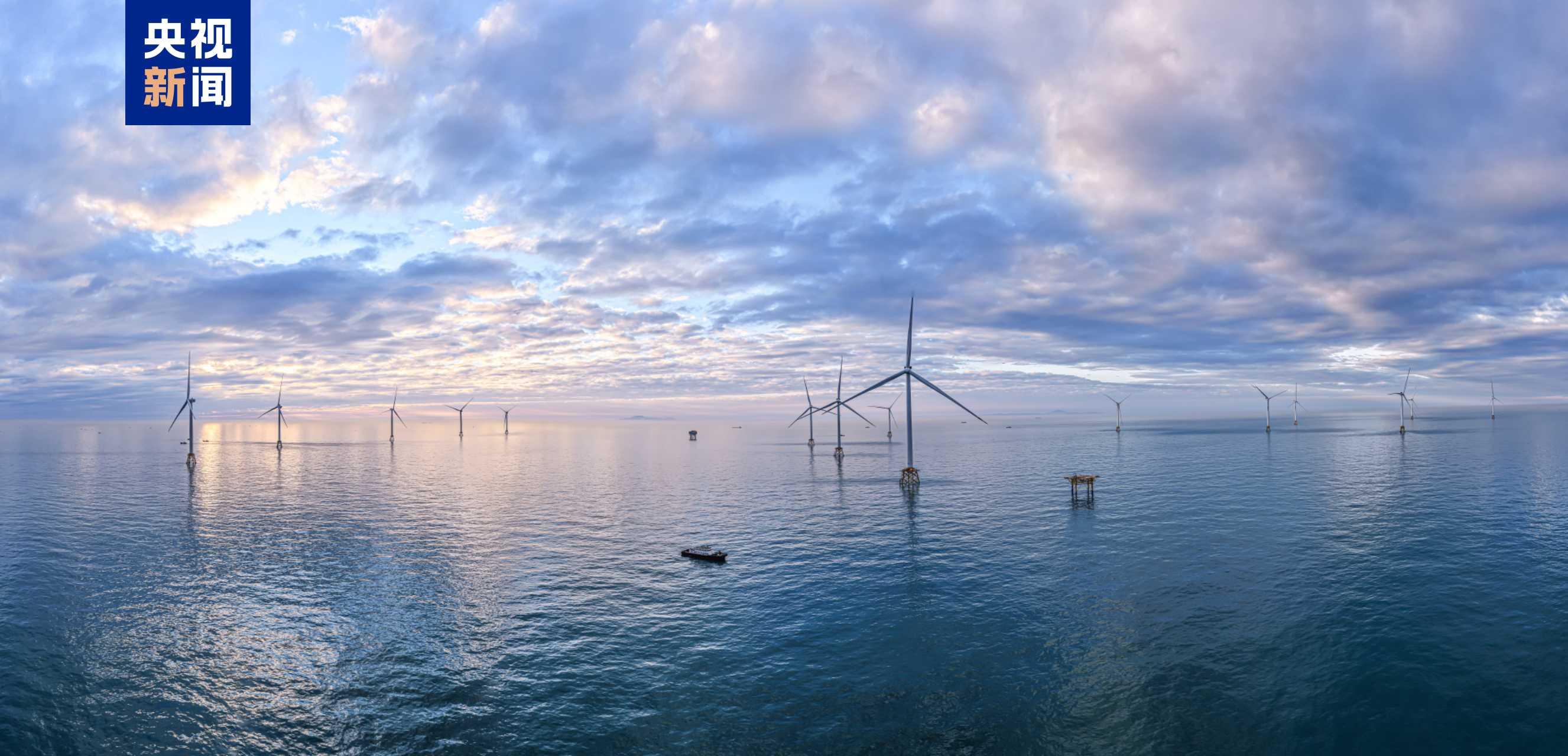 全球首台20兆瓦海上风电机组成功并网发电