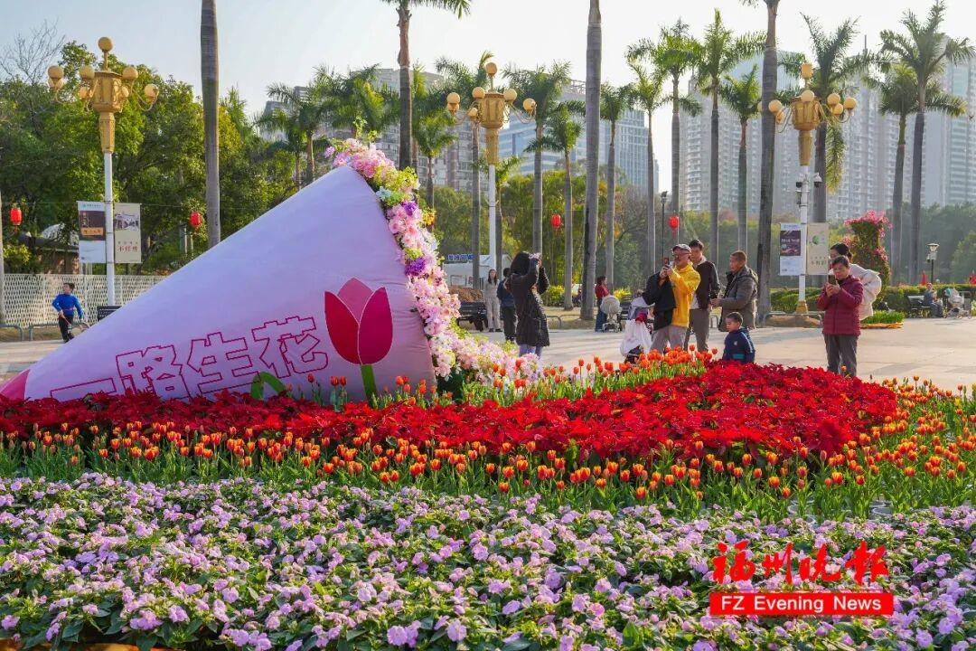 30000多株！福州温泉公园郁金香花海，太美了！坐地铁可达！