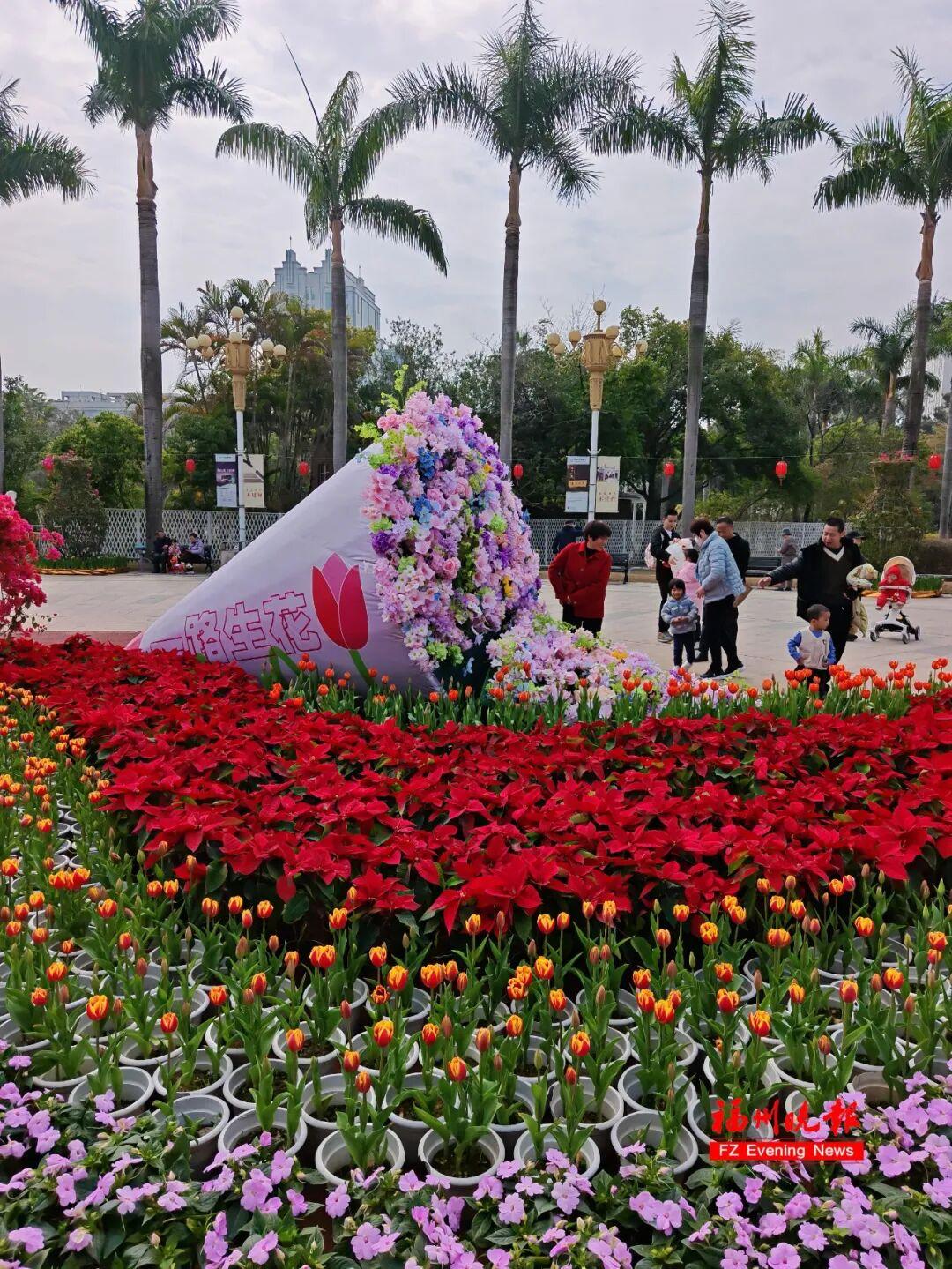 30000多株！福州温泉公园郁金香花海，太美了！坐地铁可达！