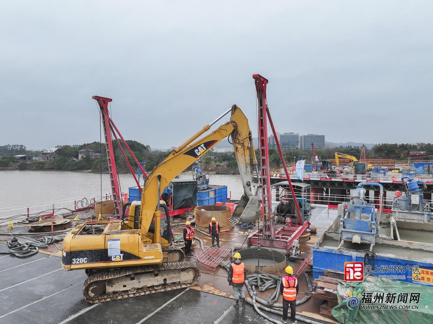 新春走基层｜闽江南港攻坚忙 文山洲特大桥按下施工“加速键”