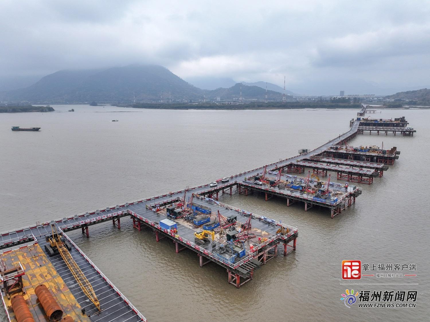 新春走基层｜闽江南港攻坚忙 文山洲特大桥按下施工“加速键”