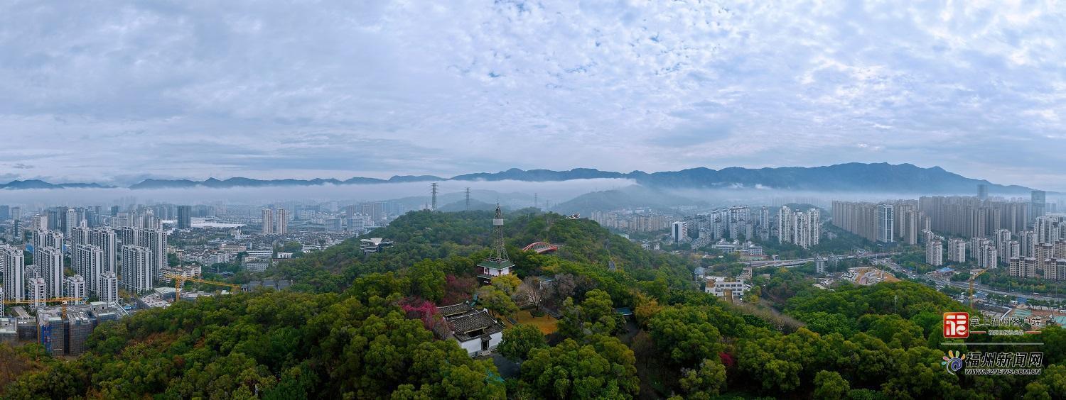 “雾”入仙境！福州现锋面雾 城市如在云端