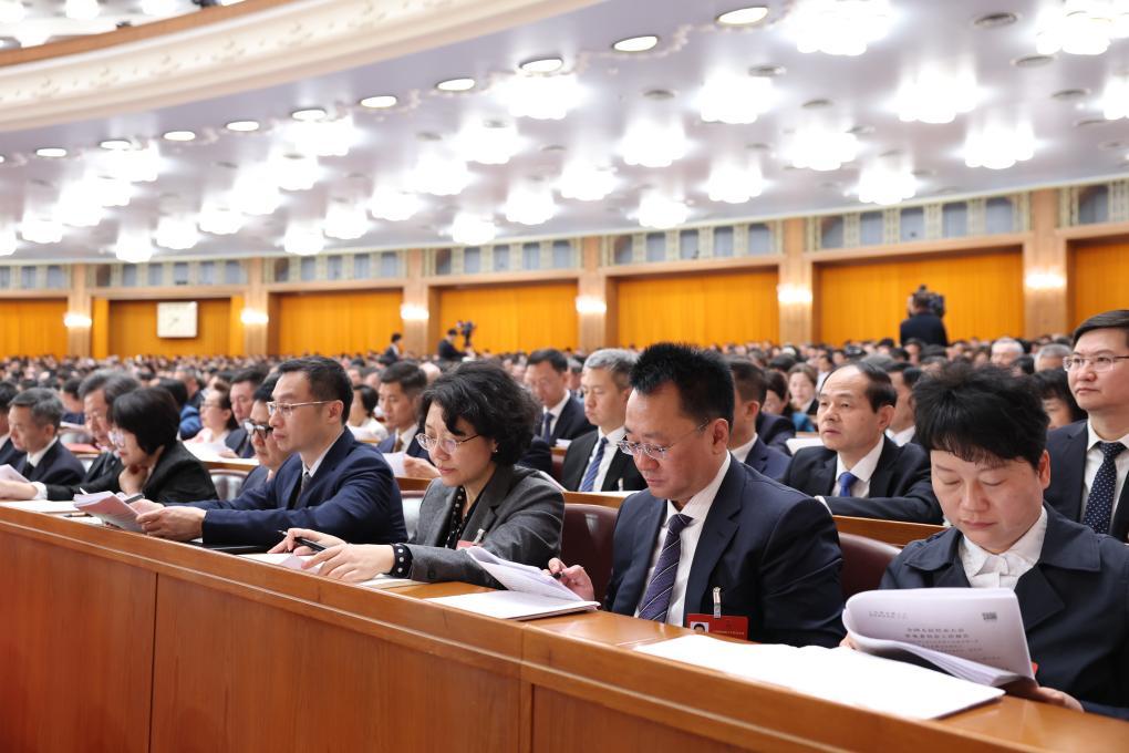 十四届全国人大四次会议举行第二次全体会议