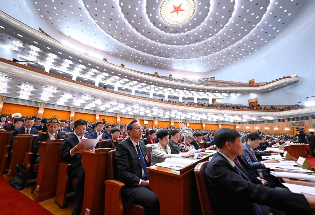 十四届全国人大四次会议举行第二次全体会议