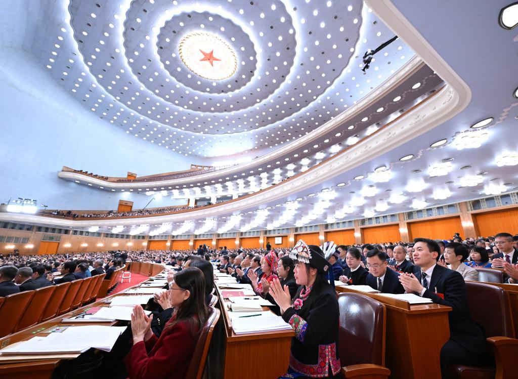 十四届全国人大四次会议举行第二次全体会议