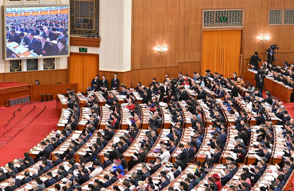 十四届全国人大四次会议举行第二次全体会议