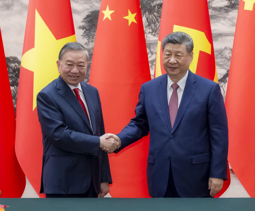 习近平同越共中央总书记、国家主席苏林举行会谈