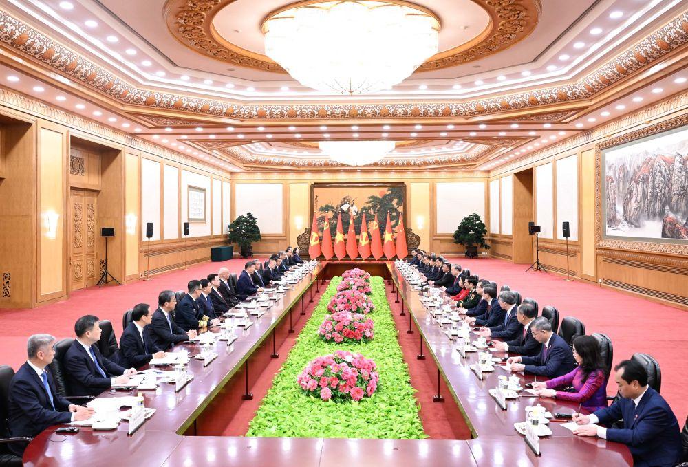 习近平同越共中央总书记、国家主席苏林举行会谈