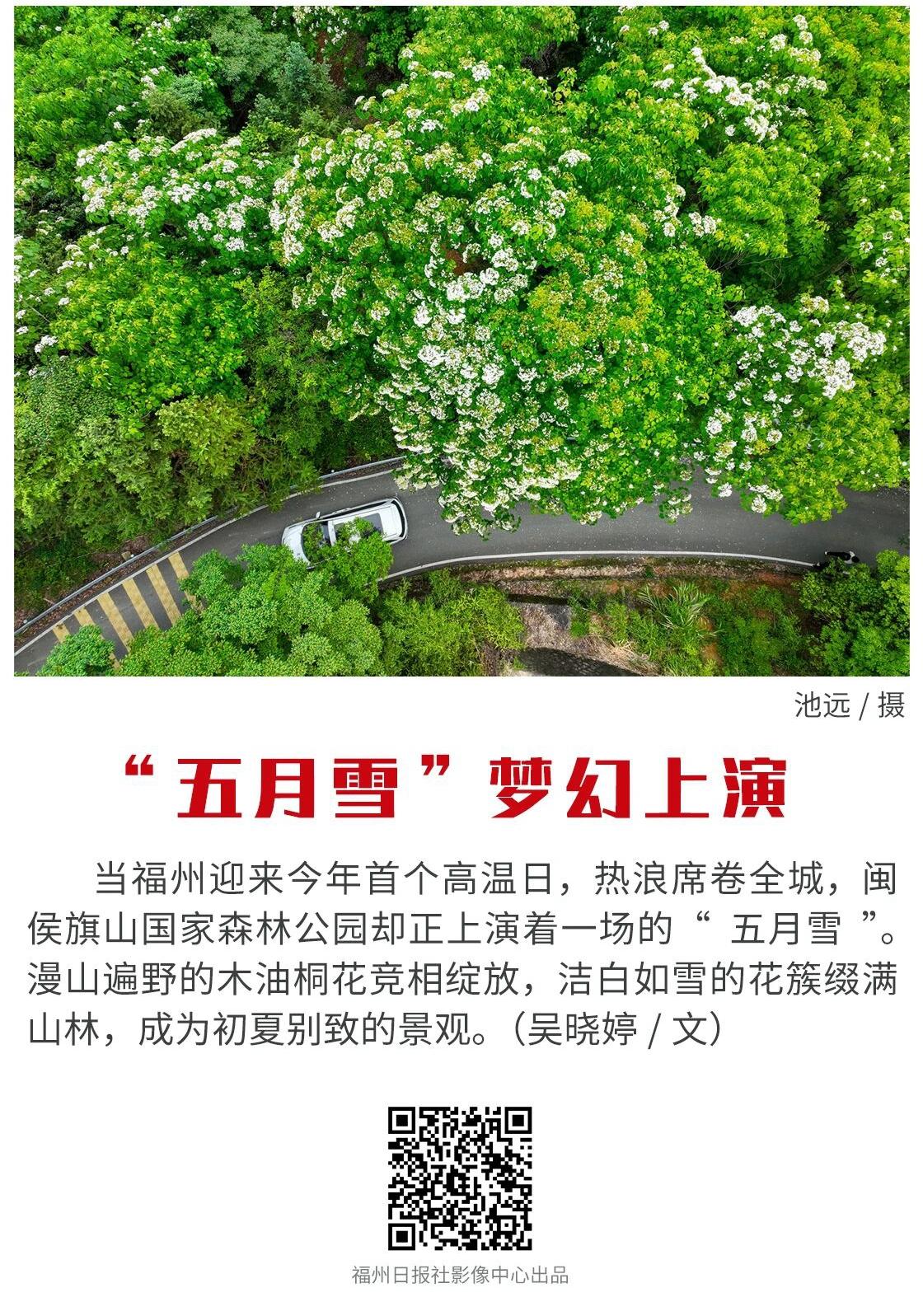 福州首个高温日，这里却下“雪”了！