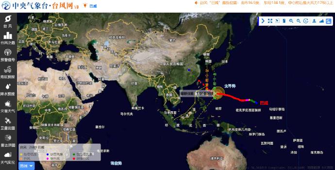 路径有变！台风“巴威”逐渐向台湾岛东北部沿海靠近