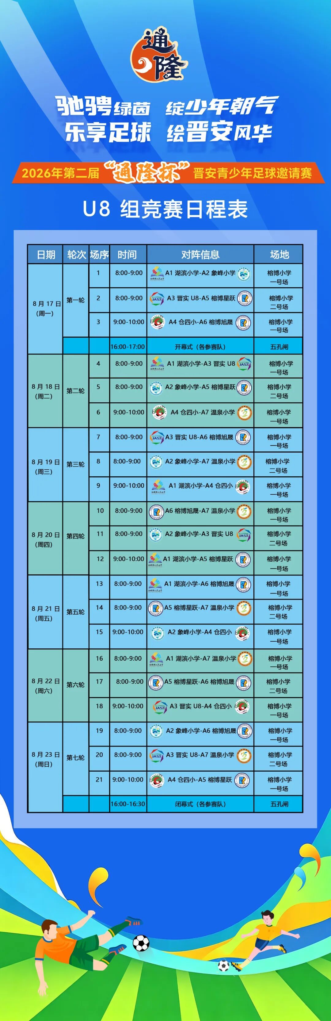 2026年第二届 “通隆杯” 晋安青少年足球邀请赛8月17日燃情揭幕 2026年第二届 “通隆杯” 晋安青少年足球邀请赛8月17日燃情揭幕